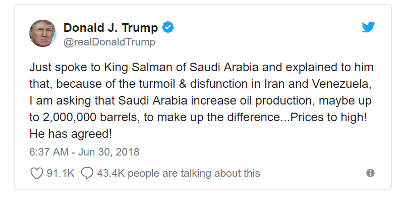 Donald Trump on oil