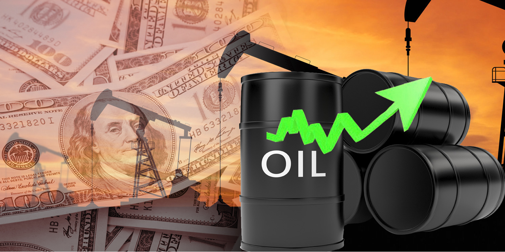 oil  and money stock photo